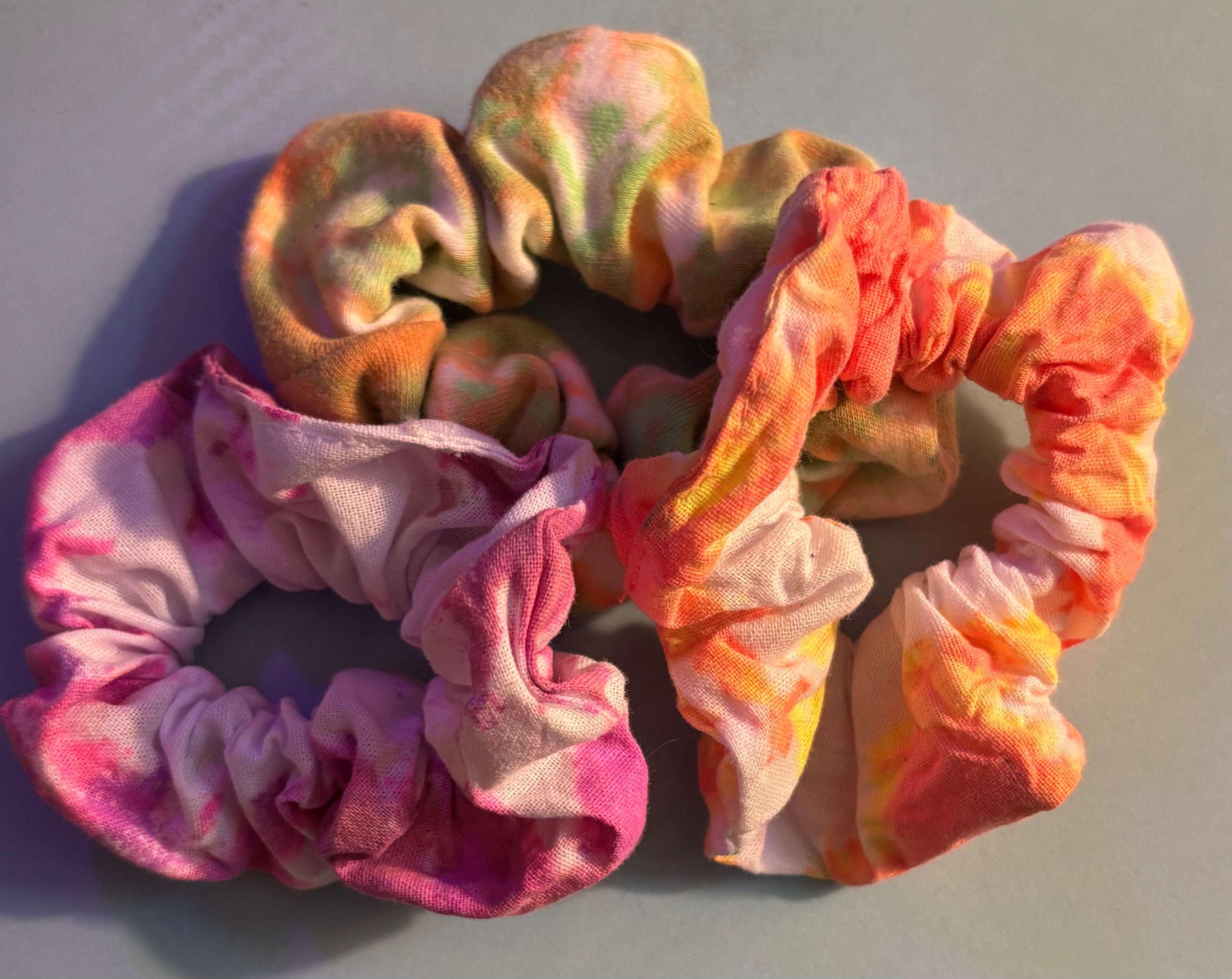 Tie-dye scrunchies